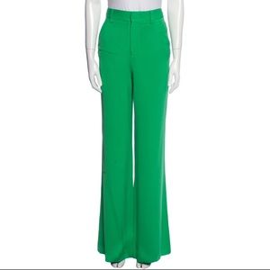 Alice + Olivia High Waisted Green Trouser Pants